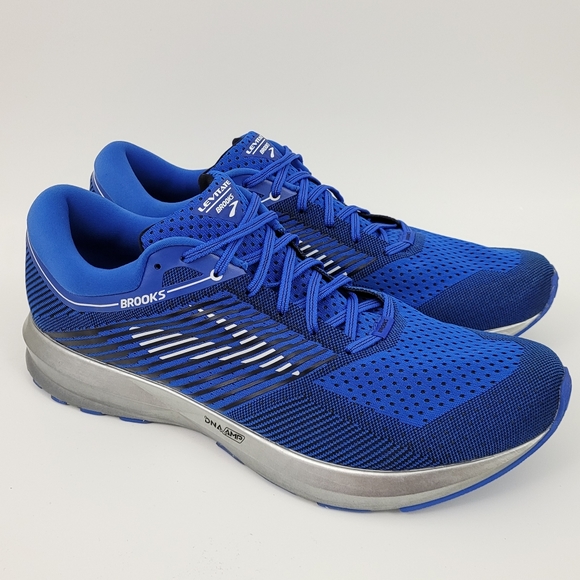 Brooks Levitate Running Shoes Mens 14 Medium Blue Silver - Picture 4 of 9